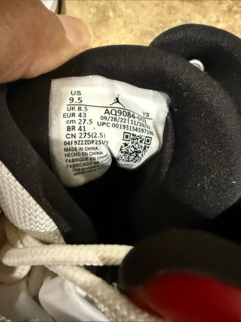 Jordan Men’s Basketball Sneakers in Red, White & Black